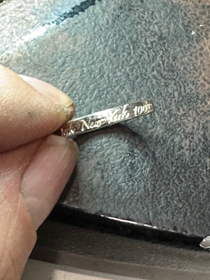 Genuine Tiffany & Co 727 5th Fifth Avenue NY Silver Ring