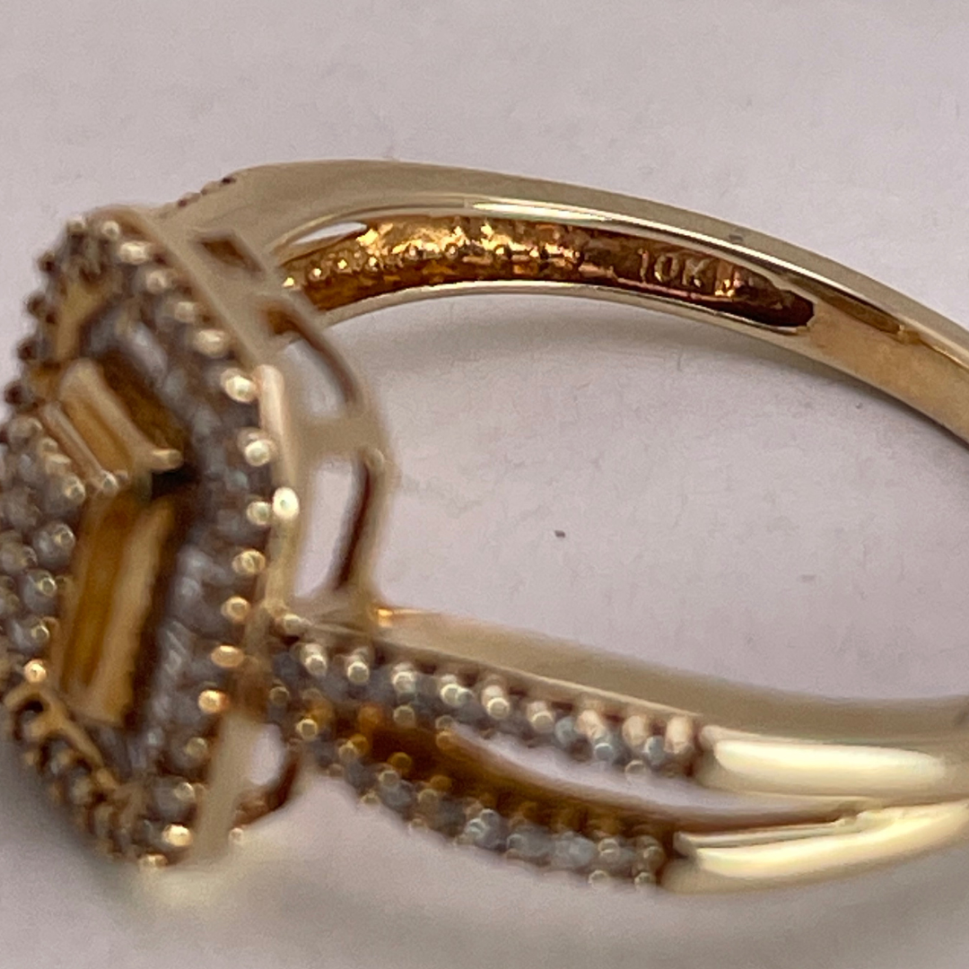 10k Yellow Gold 0.65ct Diamond Split Ring