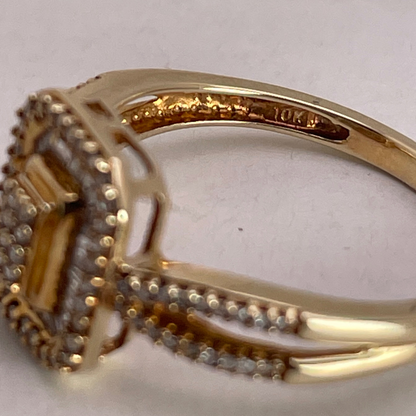 10k Yellow Gold 0.65ct Diamond Split Ring