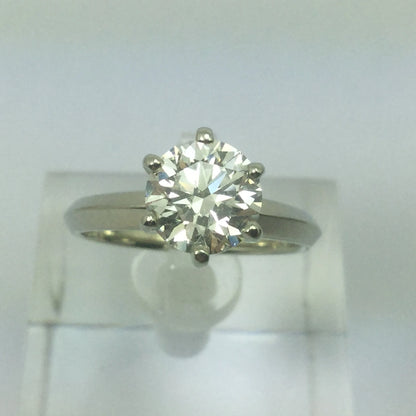 Vintage 19k White Gold 1.21ct Diamond Solitaire Engagement / Promise / Commitment Ring