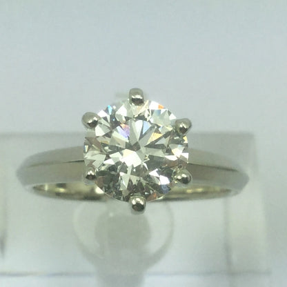 Vintage 19k White Gold 1.21ct Diamond Solitaire Engagement / Promise / Commitment Ring