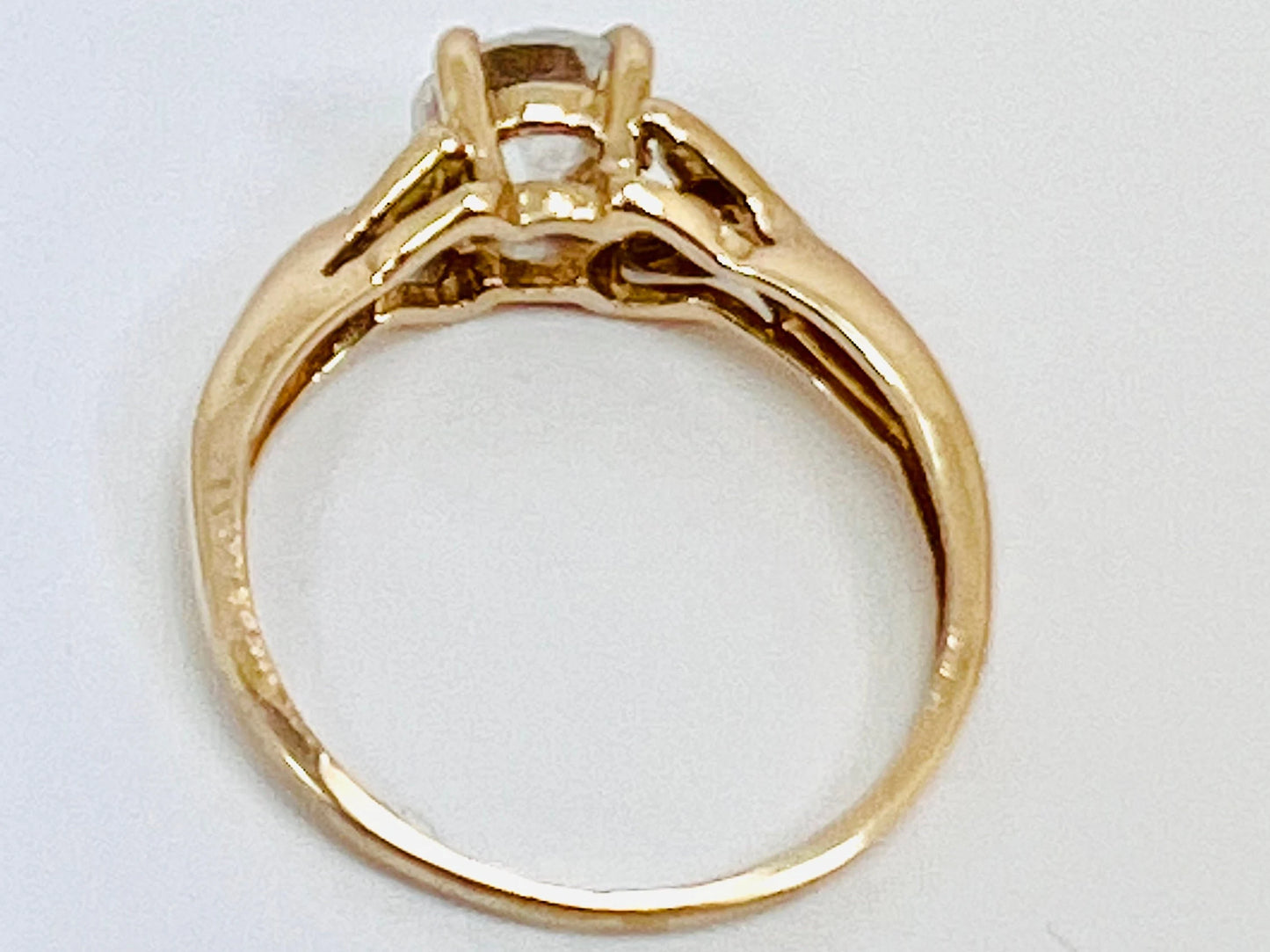 10k Yellow Gold Engagement / Promise / Friendship Cubic Zirconia Ring