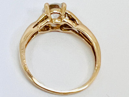10k Yellow Gold Engagement / Promise / Friendship Cubic Zirconia Ring