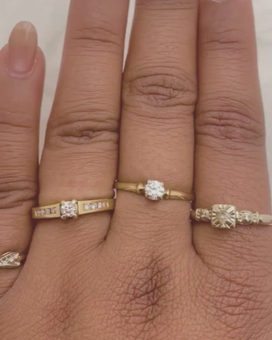 14k Gold 25pt (1/4ct) Diamond Ring