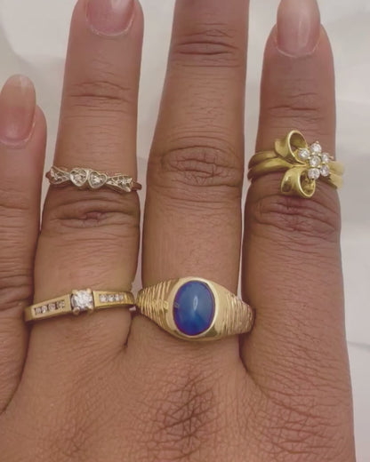 10k Yellow Star Sapphire Ring