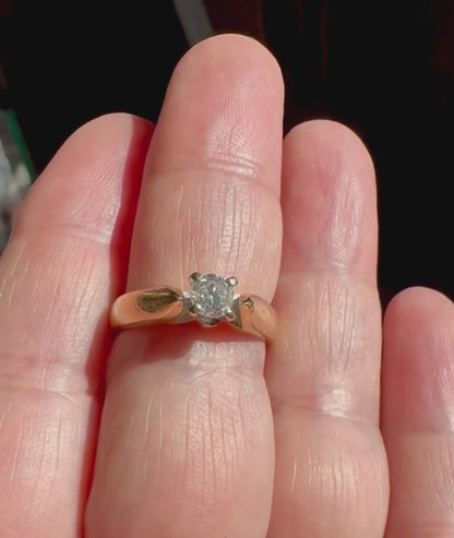 Lady's 14k Yellow Gold 0.33ct. Diamond Solitaire Ring