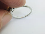 18k White Gold Round Cut 17pt Diamond Vintage Ring