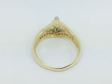 14k Yellow Gold Marquise Cut 86pt Diamond Ring