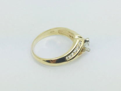 14k Yellow Gold Marquise Cut 0.86ct Diamond Ring