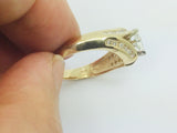 14k Yellow Gold Marquise Cut 86pt Diamond Ring