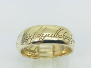 10k Yellow Gold 7.5mm Custom 'Lord of the Rings' Band Ring