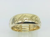 10k Yellow Gold 7.5mm Custom 'Lord of the Rings' Band Ring