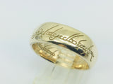 10k Yellow Gold 7.5mm Custom 'Lord of the Rings' Band Ring