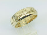 10k Yellow Gold 7.5mm Custom 'Lord of the Rings' Band Ring