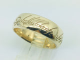10k Yellow Gold 7.5mm Custom 'Lord of the Rings' Band Ring