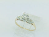 14k Yellow Gold Round Cut 33pt Diamond Vintage Ring