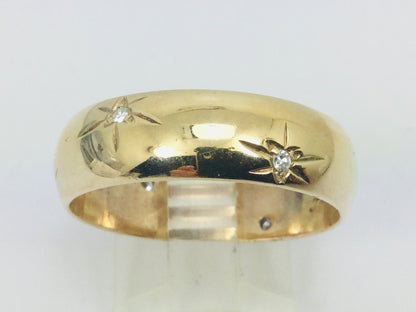 10k Yellow Gold Round Cut 6pt Diamond Eternity Band Ring