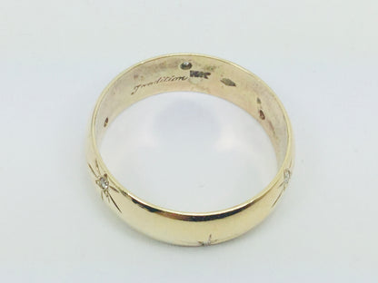 10k Yellow Gold Round Cut 6pt Diamond Eternity Band Ring