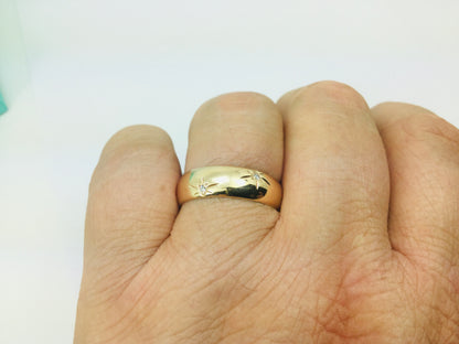 10k Yellow Gold Round Cut 6pt Diamond Eternity Band Ring