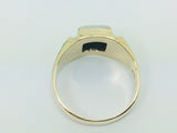 10k Yellow and White Gold Round Cut 25pt Diamond Solitaire Ring