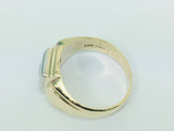 10k Yellow and White Gold Round Cut 25pt Diamond Solitaire Ring