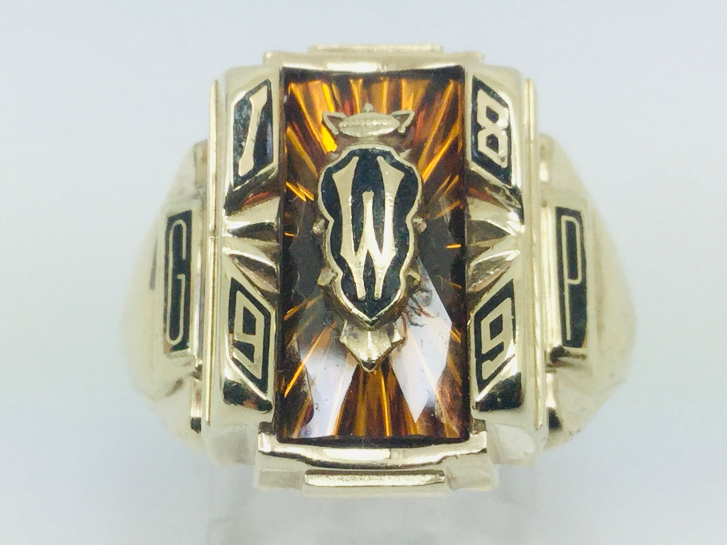 10k Yellow Gold 'GWP' '1899' School Ring
