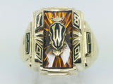 10k Yellow Gold 'GWP' '1899' School Ring