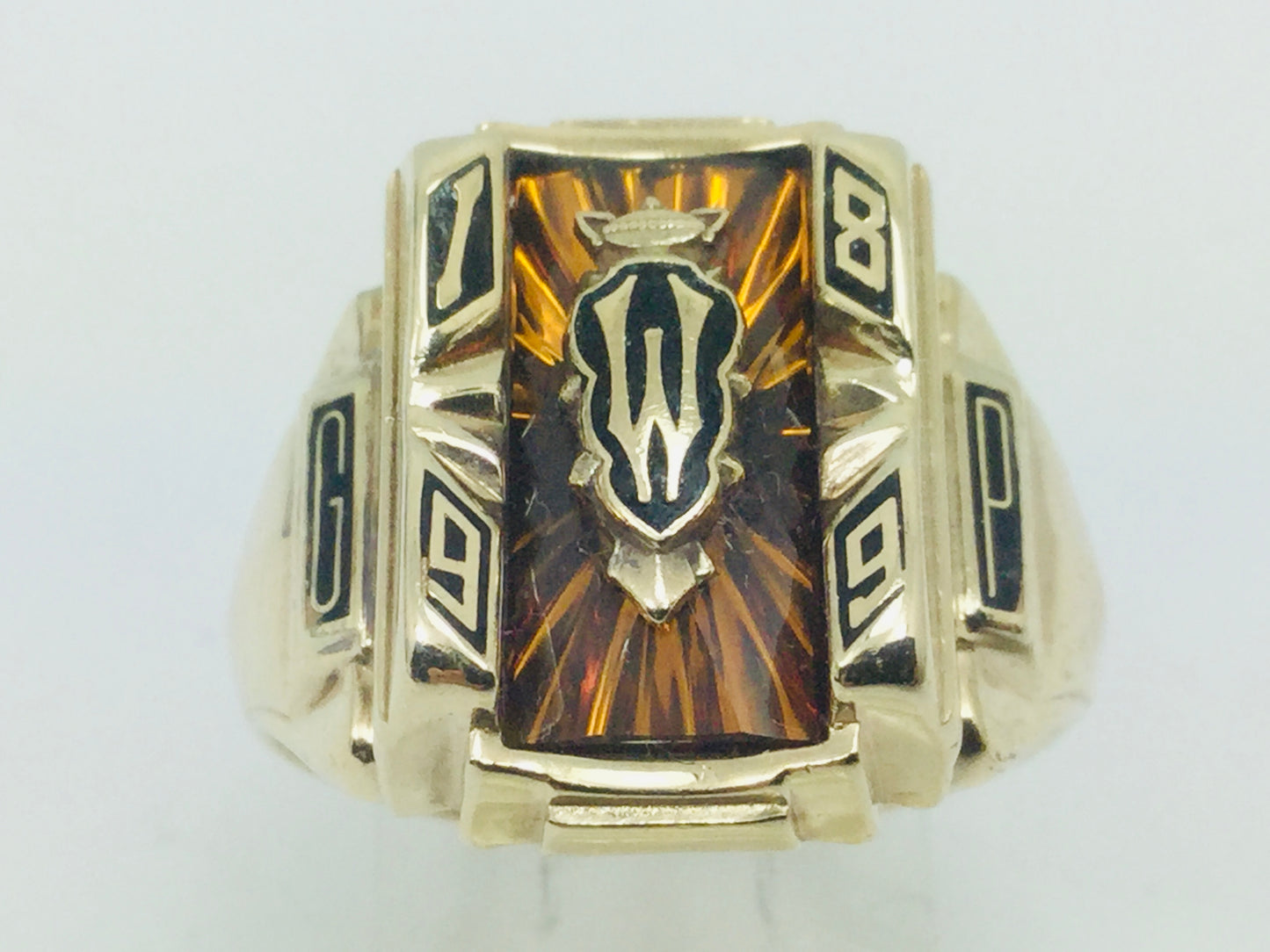 10k Yellow Gold 'GWP' '1899' School Ring