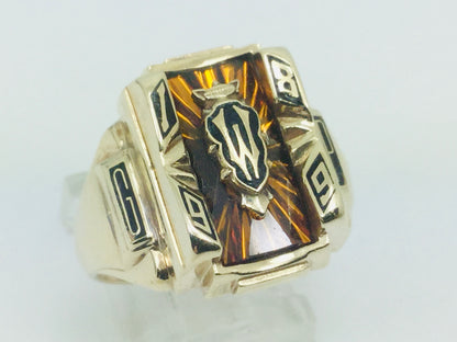 10k Yellow Gold 'GWP' '1899' School Ring