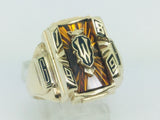 10k Yellow Gold 'GWP' '1899' School Ring