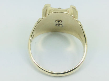 10k Yellow Gold 'GWP' '1899' School Ring