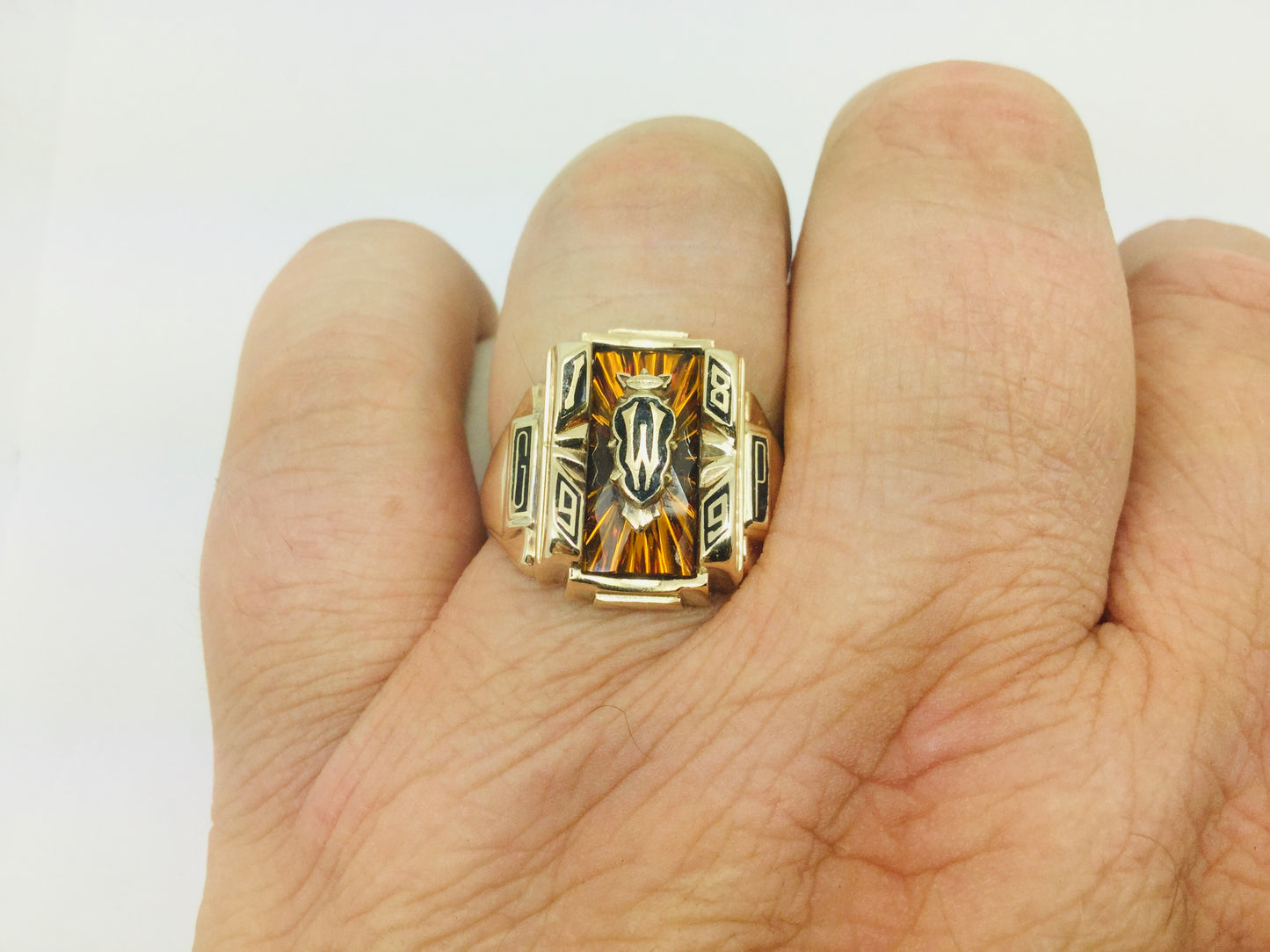 10k Yellow Gold 'GWP' '1899' School Ring