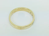 10k Yellow Gold Round Cut 14pt Diamond & Blue Topaz Row Set Band Ring
