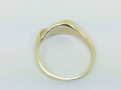 10k Yellow Gold Swivel Twist Lines Ring