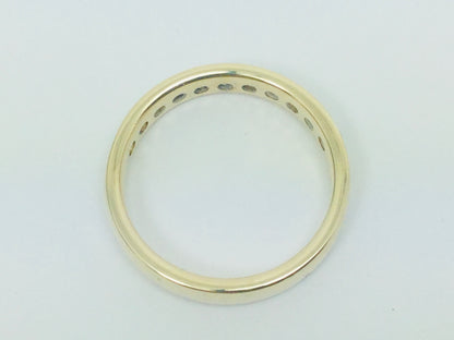 14k Yellow Gold Round Cut 44pt Channel Set Diamond  Band Ring
