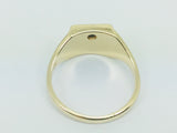 14k Yellow Gold Round Cut 4pt Ruby July Birthstone Initial 'W' Ring