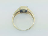 10k Yellow Gold Onyx Gold Letter 'G' Initial Ring