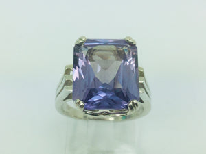 14k Yellow Gold Emerald Cut Rainbow Topaz Cocktail Ring