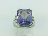 14k Yellow Gold Emerald Cut Rainbow Topaz Cocktail Ring