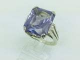 14k Yellow Gold Emerald Cut Rainbow Topaz Cocktail Ring