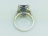 14k Yellow Gold Emerald Cut Rainbow Topaz Cocktail Ring