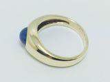 10k Yellow Gold Oval Cut Star Sapphire September Birthstone Ring