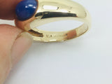 10k Yellow Gold Oval Cut Star Sapphire September Birthstone Ring