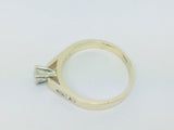 14k Yellow Gold Round Cut 29pt Diamond with Channel Set Accent Ring