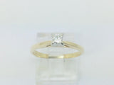 14k Yellow Gold Round Cut 10pt Diamond Solitaire Ring