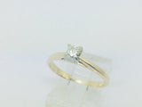 14k Yellow Gold Round Cut 10pt Diamond Solitaire Ring