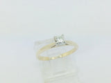 14k Yellow Gold Round Cut 10pt Diamond Solitaire Ring