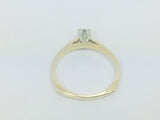 14k Yellow Gold Round Cut 10pt Diamond Solitaire Ring