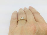 14k Yellow Gold Round Cut 10pt Diamond Solitaire Ring