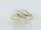 14k Yellow Gold 32pt Round Cut Diamond Row Set Ring
